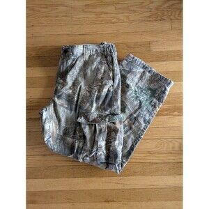 Realtree Pants Mens XL 40-42 Green Camouflage Cargo Pockets Hunting Outdoor
